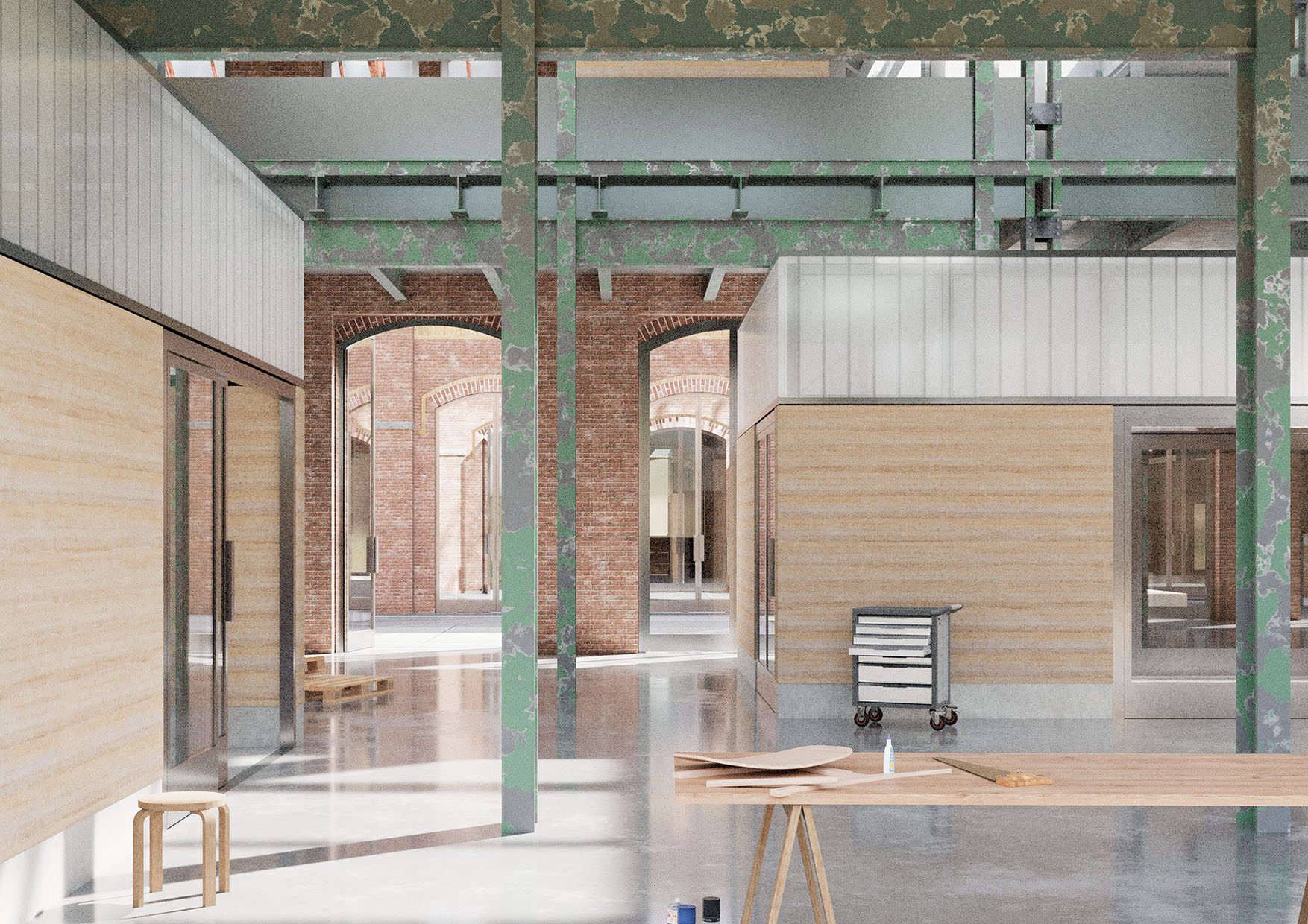 Rendering Werkstatt Querformat