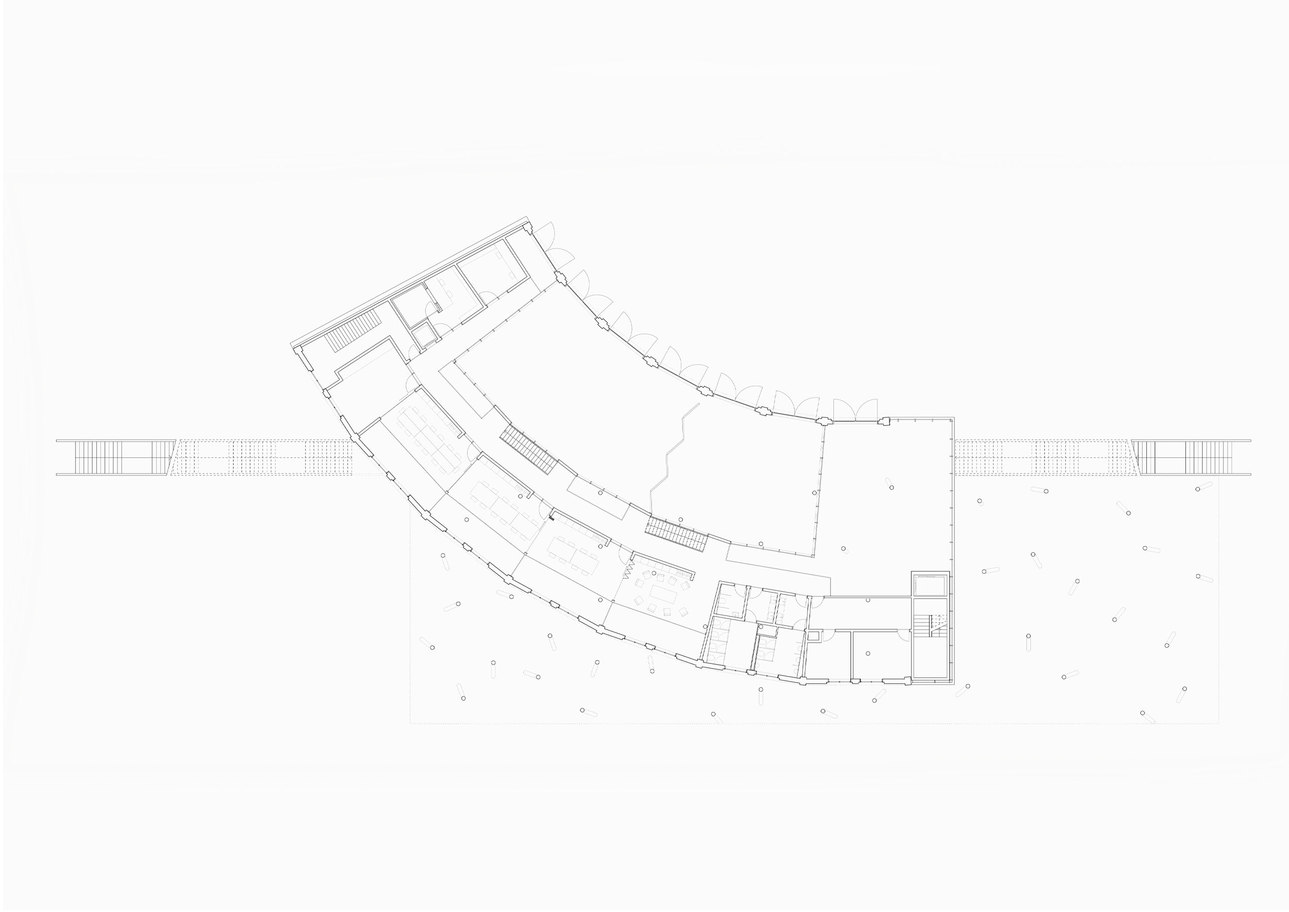 In andere Welten - Grundriss 1. Obergeschoss - Janek von Zabern - Bachelorthesis