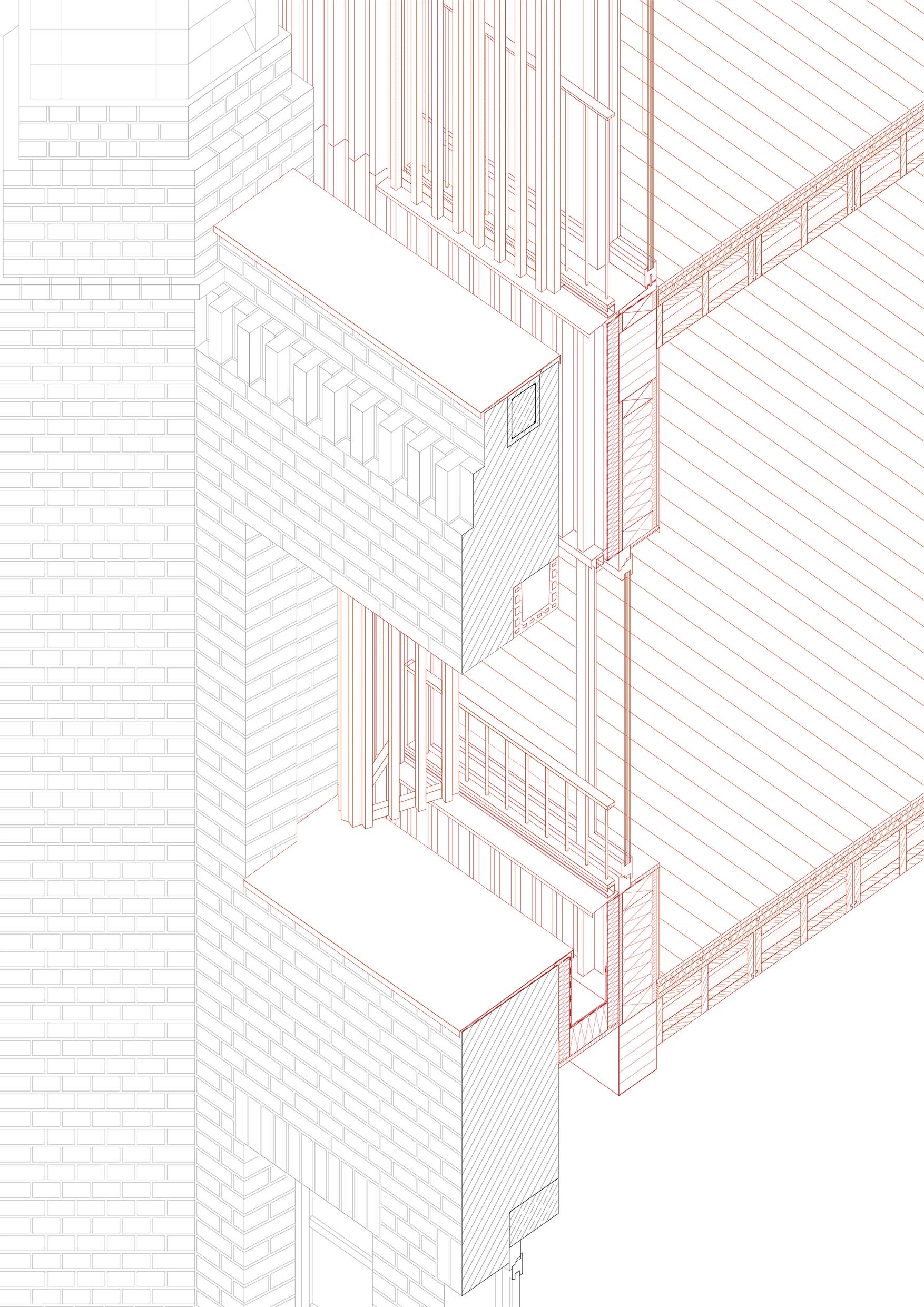 Gleichrichterwerkstatt - Detail Axonometrie - Janek von Zabern - Gleichrichterwerkstatt
